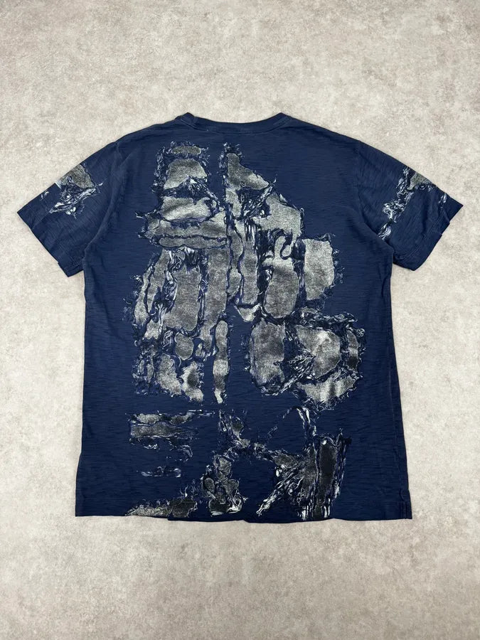 Diesel Navy Bacteria Graphic Print T-Shirt uFJBTyY 3