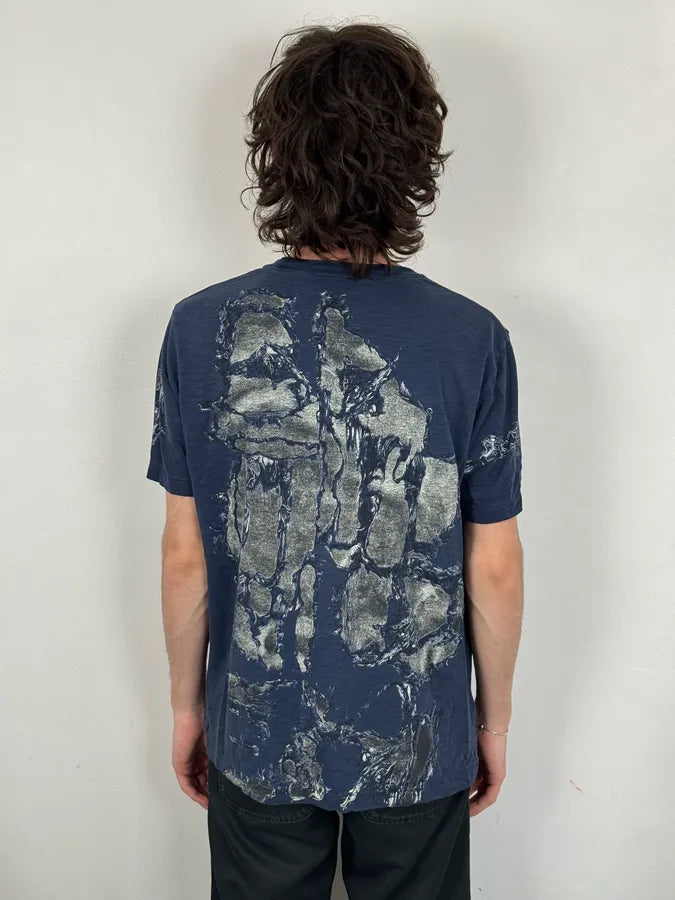 Diesel Navy Bacteria Graphic Print T-Shirt uFJBTyY 2