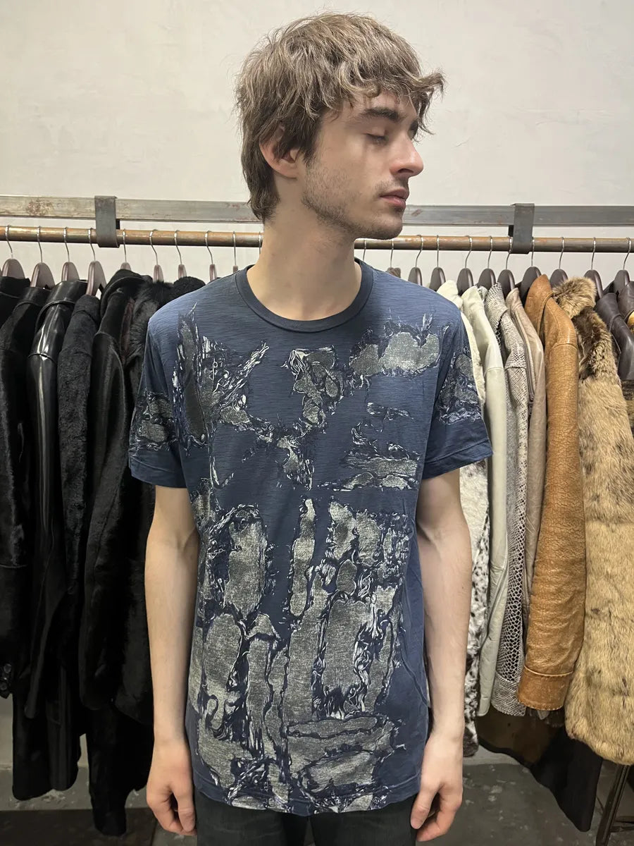 Diesel Navy Distressed Tee-Shirt (S) gUylnoR 2