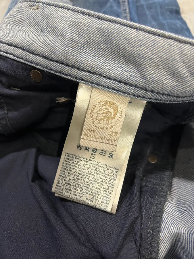 Diesel Navy Faded Distressed Slim Denim Jeans PGgYtcb 11