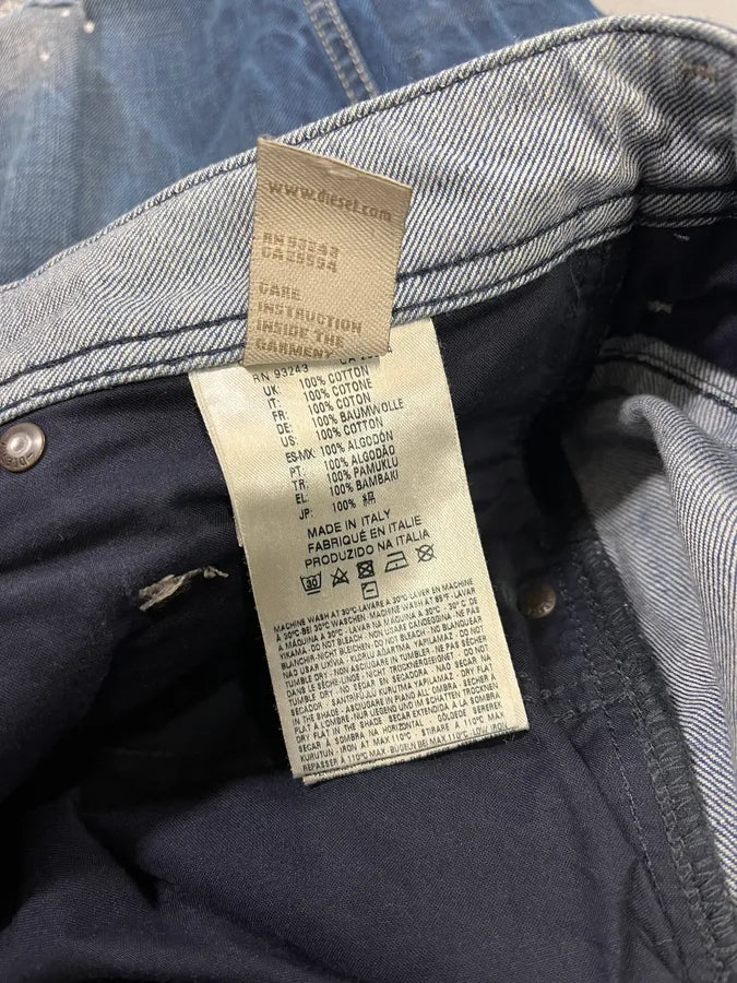 Diesel Navy Faded Distressed Slim Denim Jeans PGgYtcb 13