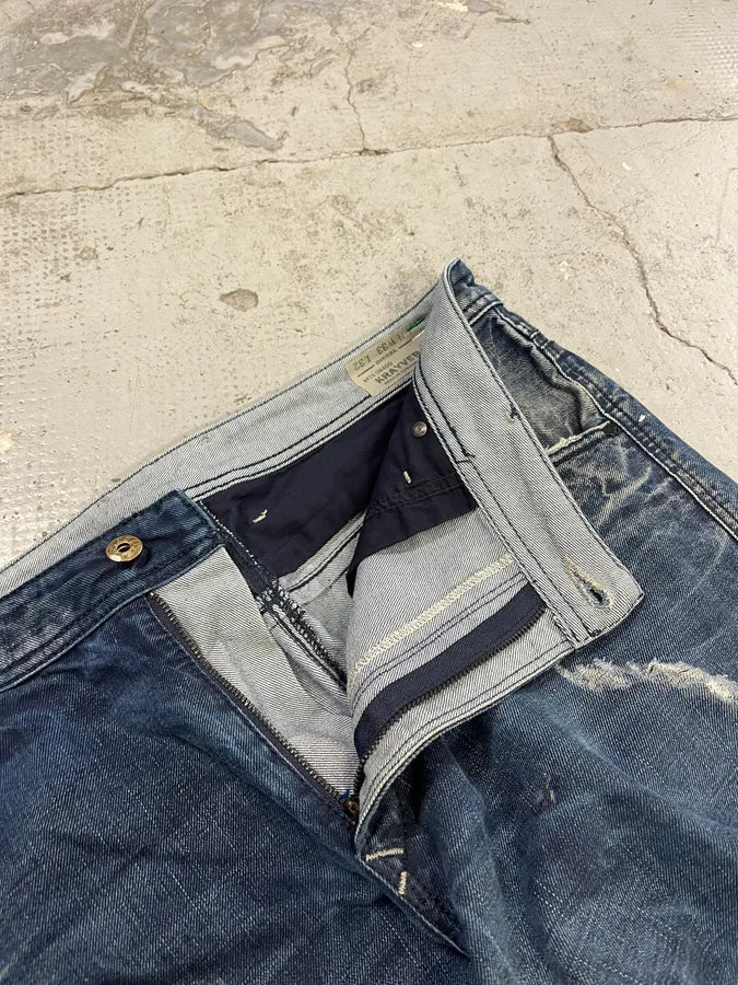 Diesel Navy Faded Distressed Slim Denim Jeans PGgYtcb 9