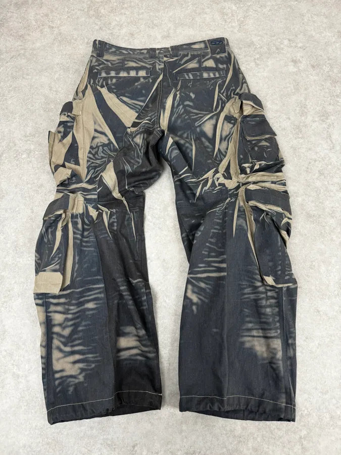 Diesel Navy Multi Pockets Contemporary Splash Cargo Pants BNMQDkd 4