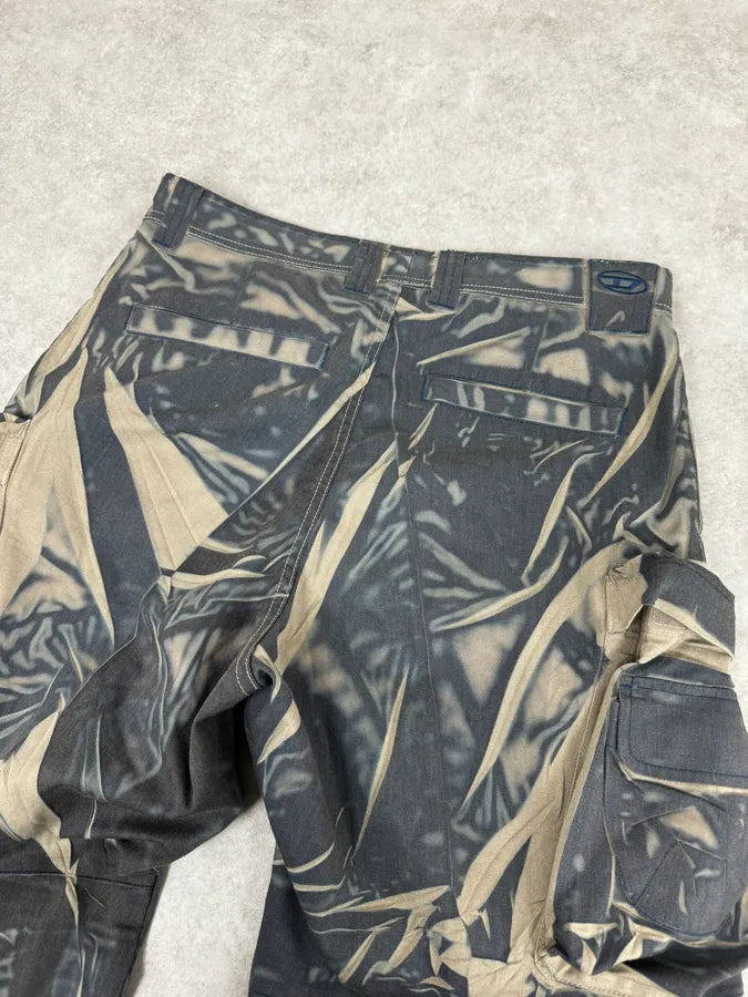 Diesel Navy Multi Pockets Contemporary Splash Cargo Pants BNMQDkd 6