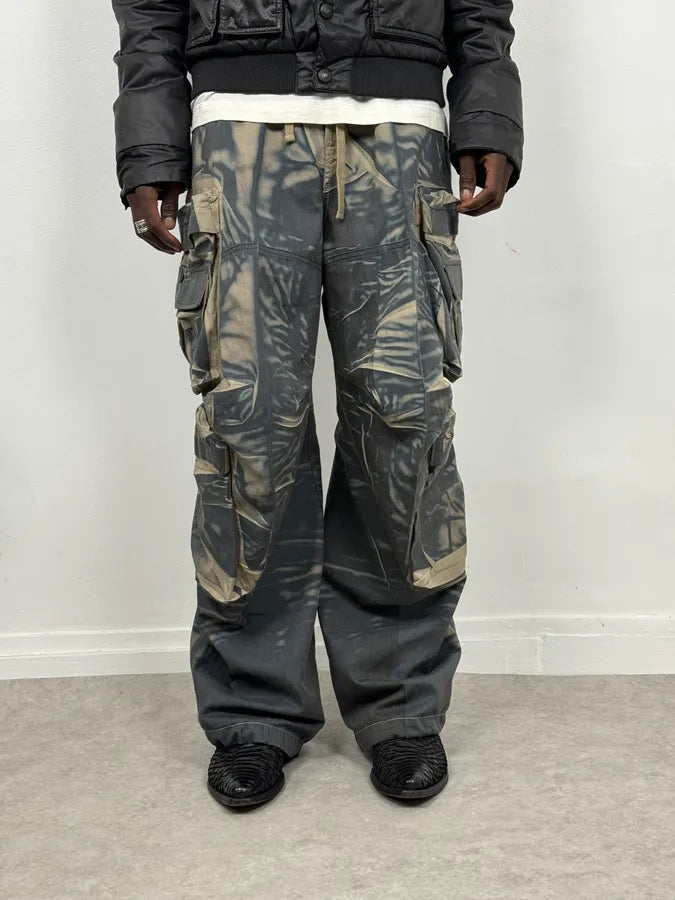 Diesel Navy Multi Pockets Contemporary Splash Cargo Pants BNMQDkd 0