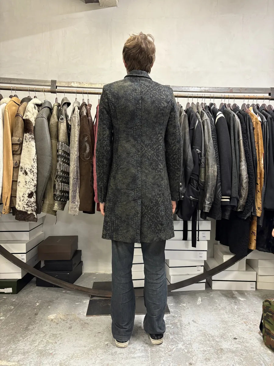 Diesel Oil Wool Long Jacket NwAYMMF 4