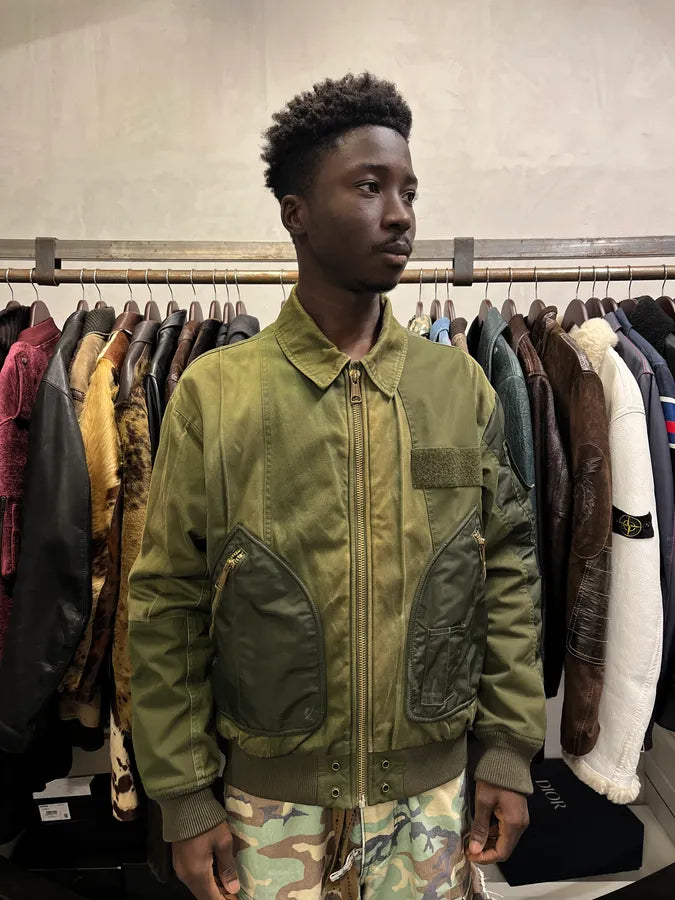Diesel Olive Green Combat Bomber Jacket DeECzbd 1
