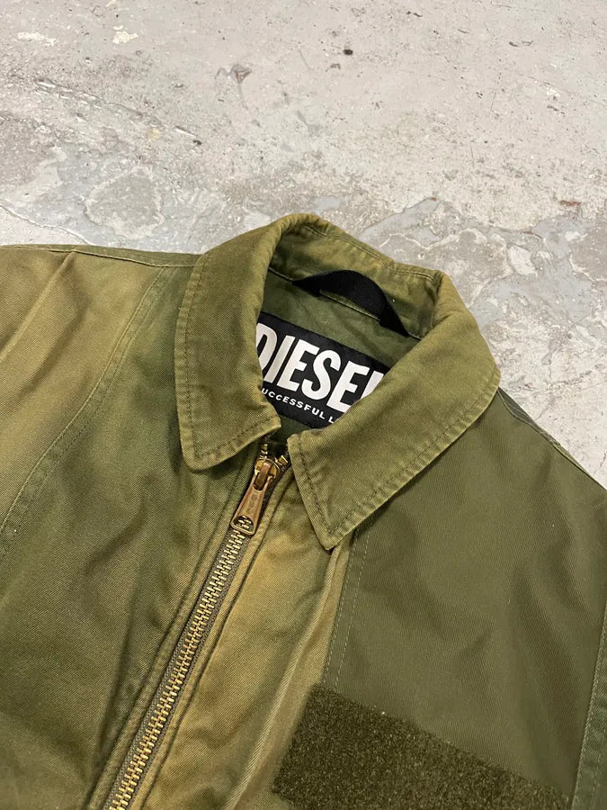 Diesel Olive Green Combat Bomber Jacket DeECzbd 4