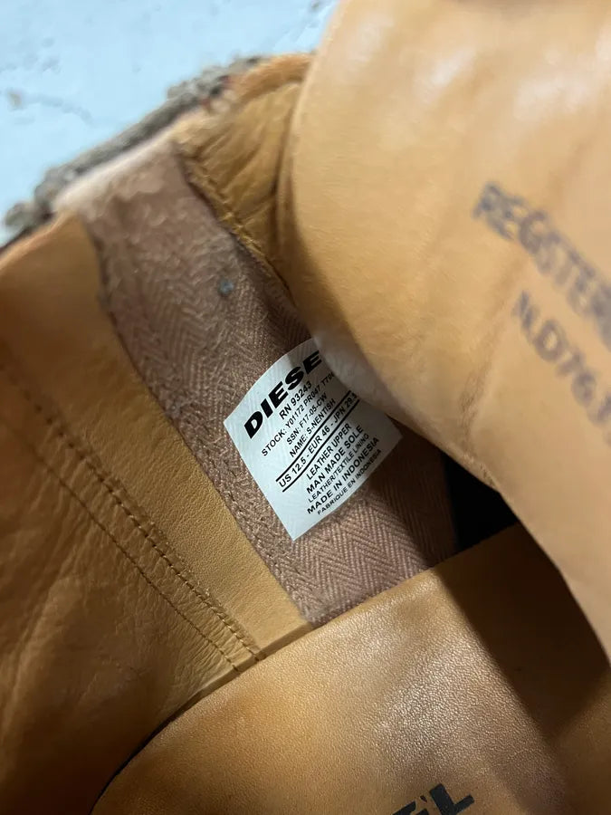 Diesel Olive Green Suede Leather High Ultra Zip Sneakers VzoHQWO 7