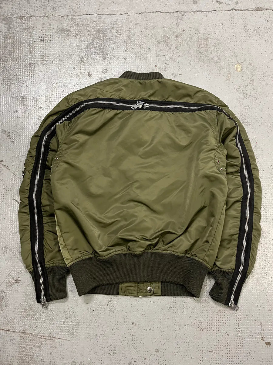 Diesel Olive Multi-Pocket Back Zip Olive Cargo Bomber Jacket yUiKrII 1