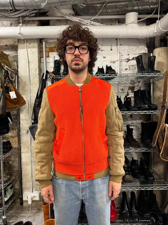 Diesel Orange & Brown Modern Aero Bomber Jacket fTAIXLD 1