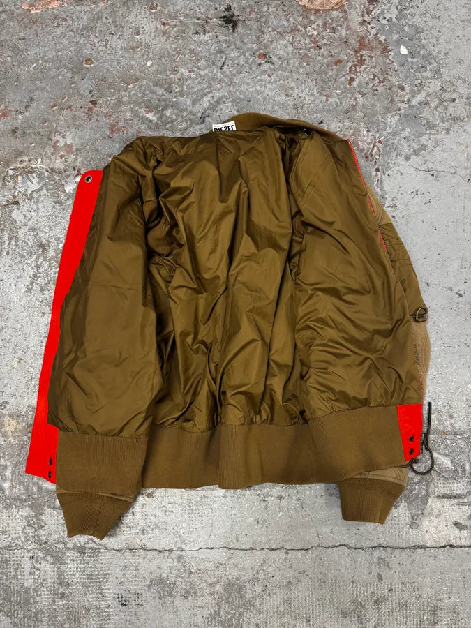 Diesel Orange & Brown Modern Aero Bomber Jacket fTAIXLD 6