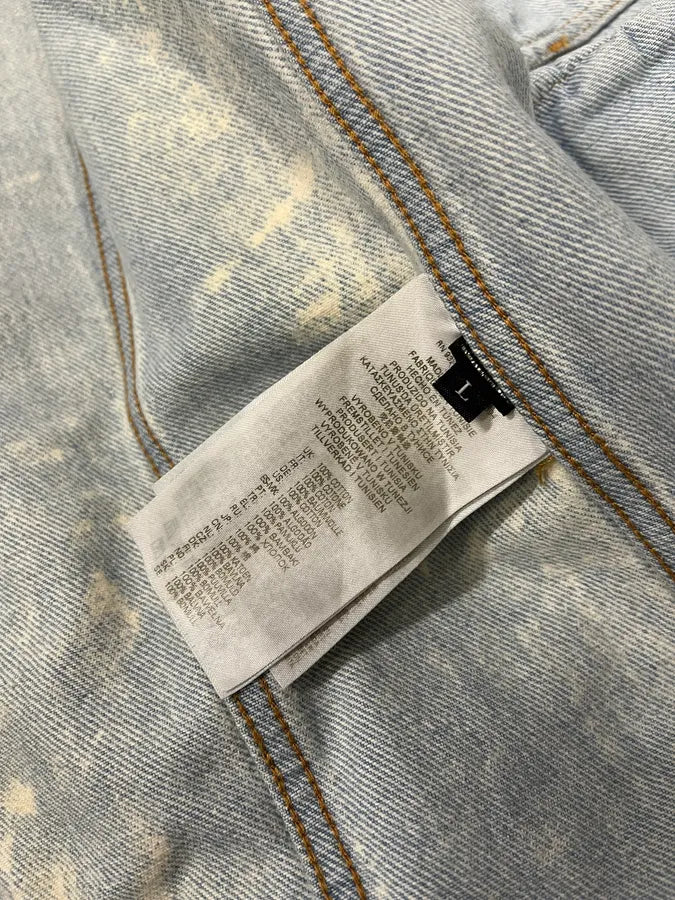 Diesel Overpainted Distressed Cream Denim Jacket DSfCJgC 11