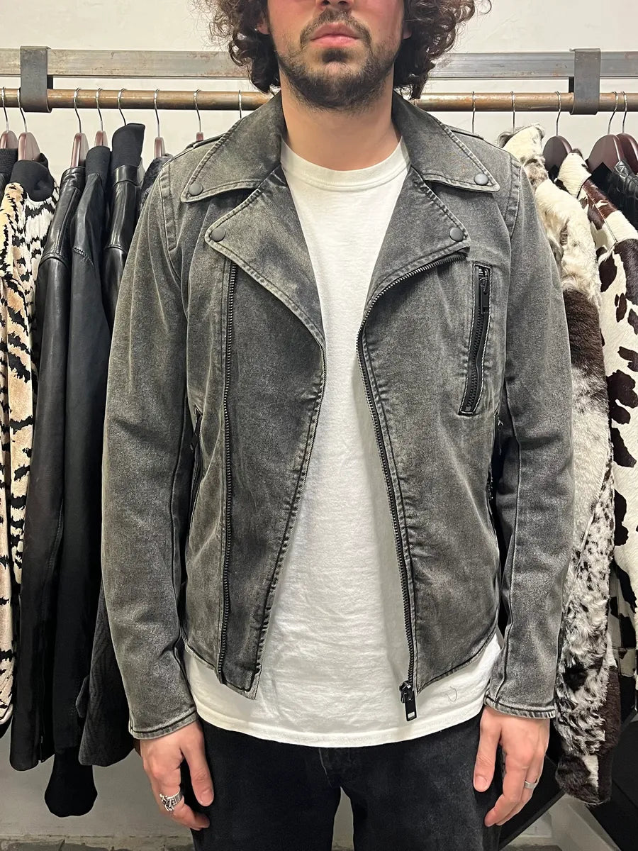 Diesel Raw Grey Denim Perfecto Jacket WxmFUNS 1