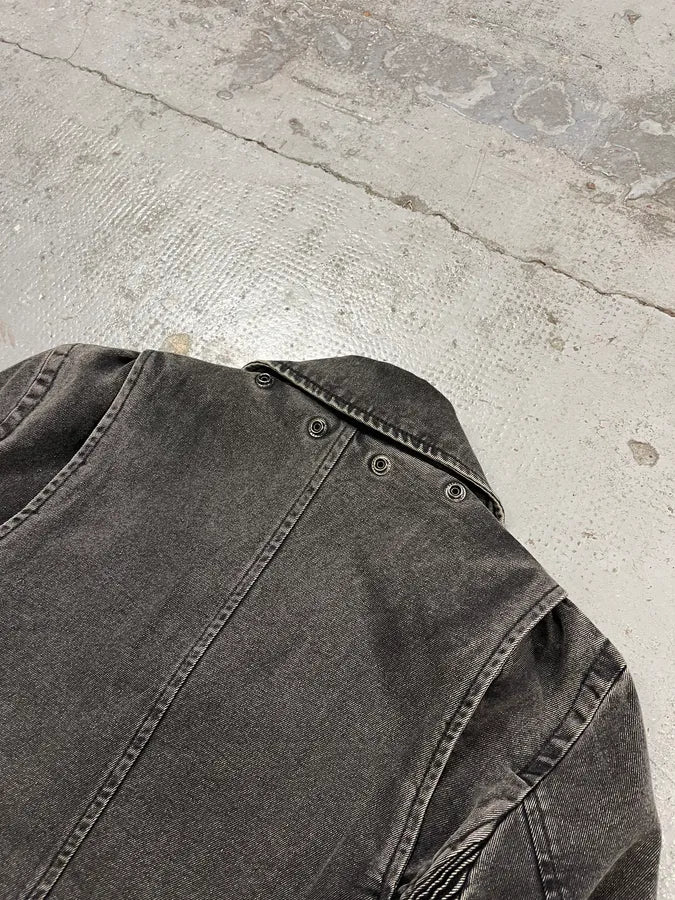 Diesel Raw Grey Denim Perfecto Jacket WxmFUNS 7