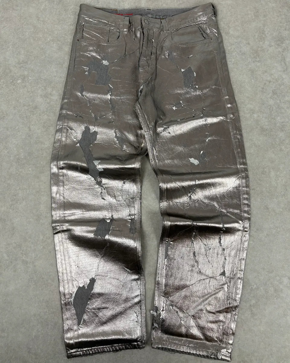 Diesel Silver Grey Abstract Jeans yODQQBk 3
