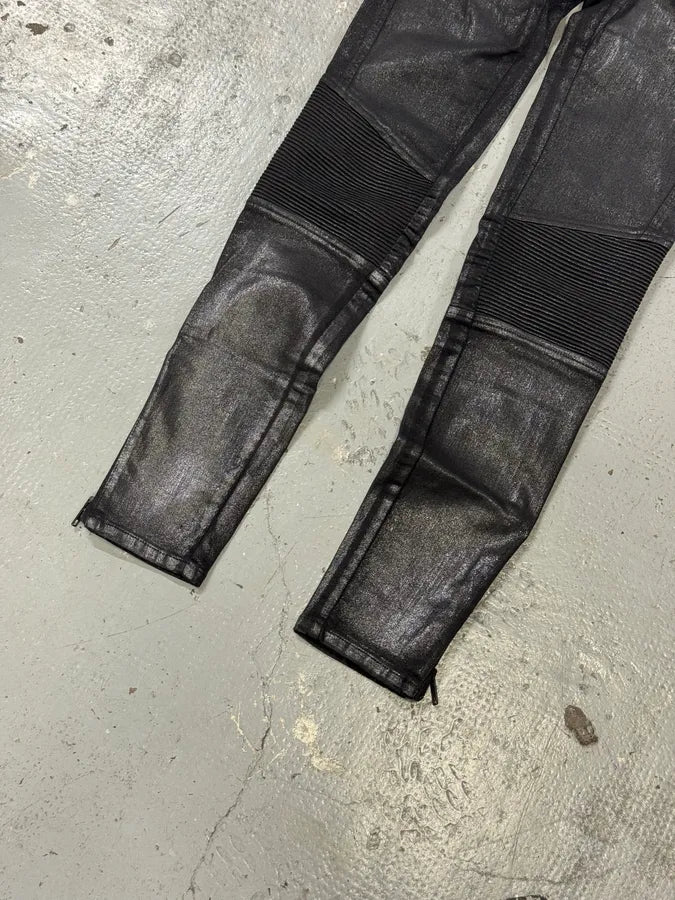 Diesel Skinny Black Glitters Effect Biker Pants jGKKSvu 6