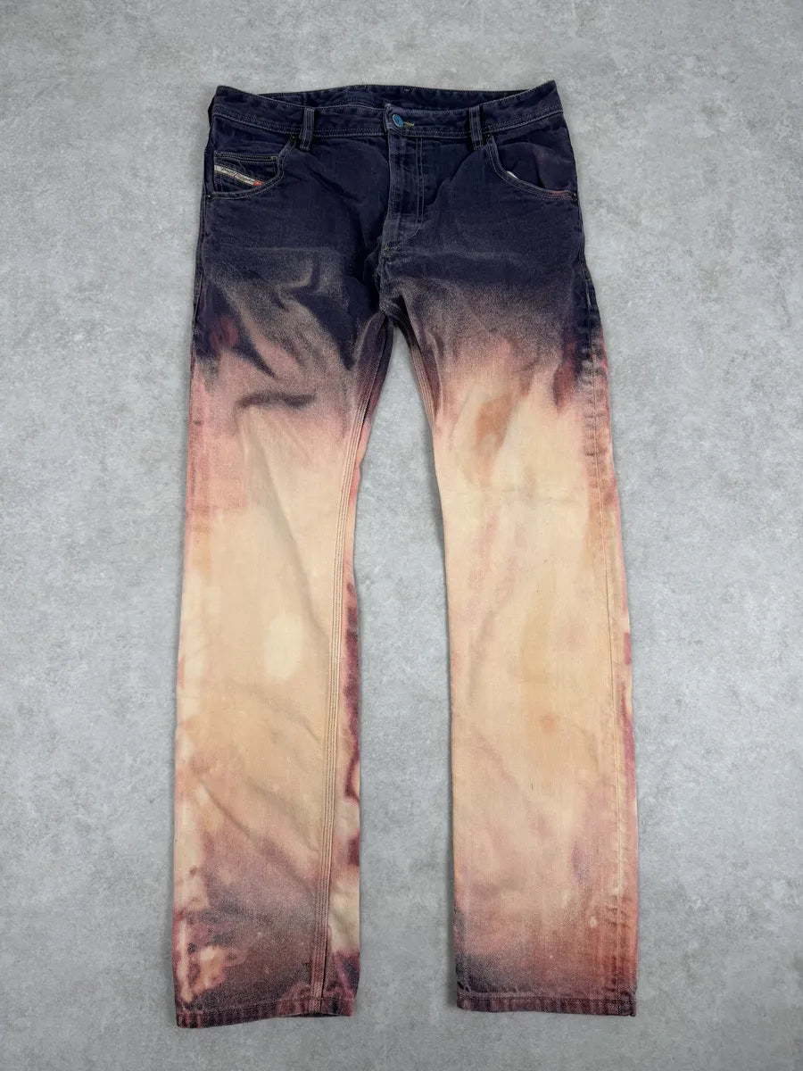 Diesel Slim Bleached Sunset Purple Denim Jeans yEuniSD 0