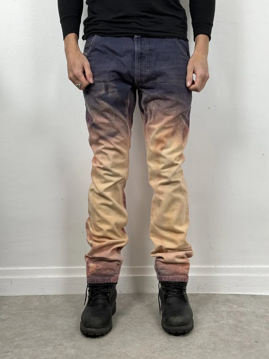Diesel Slim Bleached Sunset Purple Denim Jeans yEuniSD 2