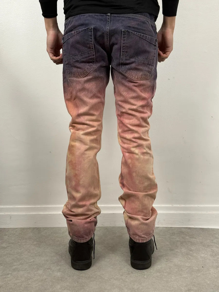 Diesel Slim Bleached Sunset Purple Denim Jeans yEuniSD 3