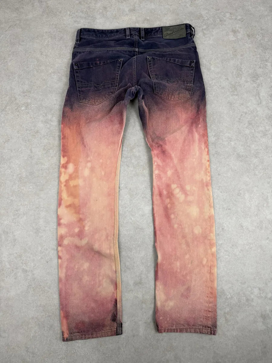 Diesel Slim Bleached Sunset Purple Denim Jeans yEuniSD 4