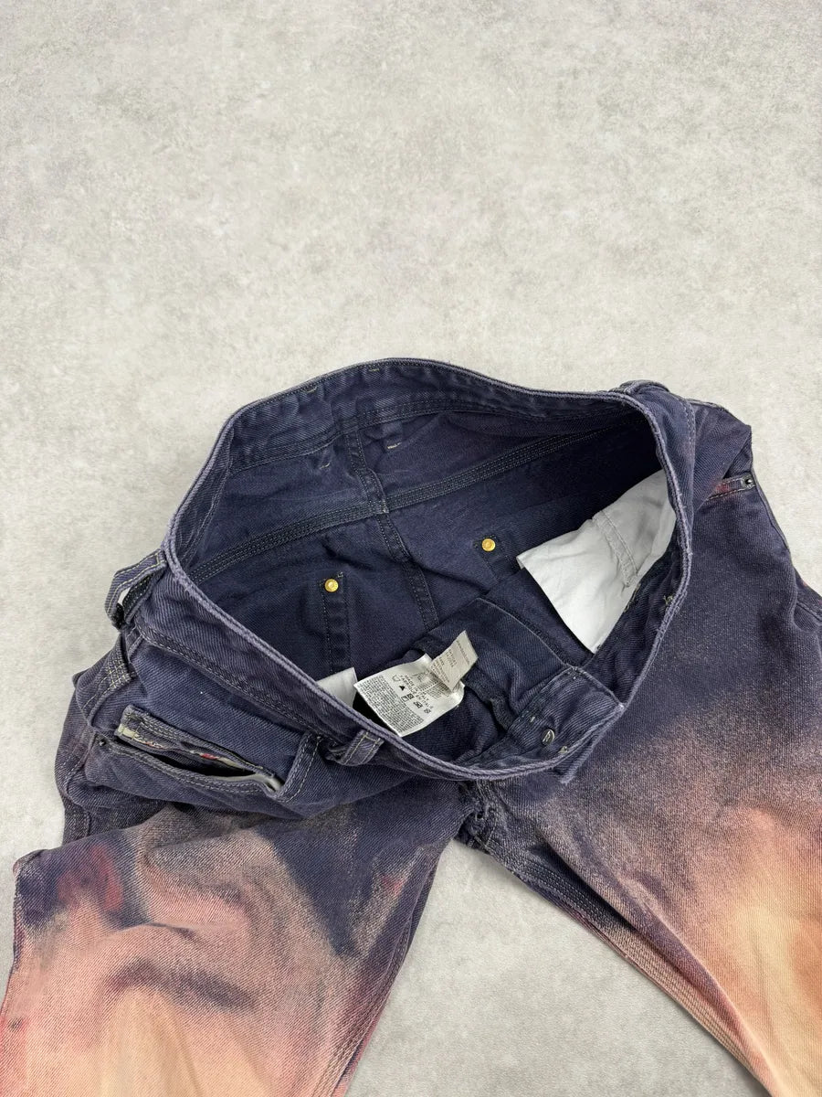 Diesel Slim Bleached Sunset Purple Denim Jeans yEuniSD 8