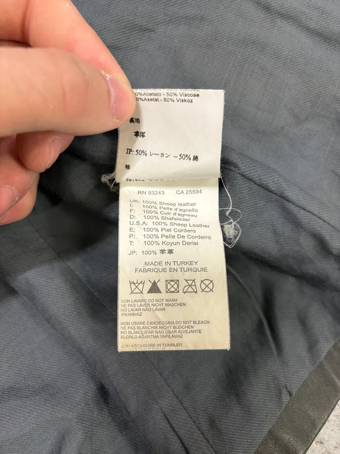 Diesel Studded Eyelet Grey Leather Jacket FQHApSD 9