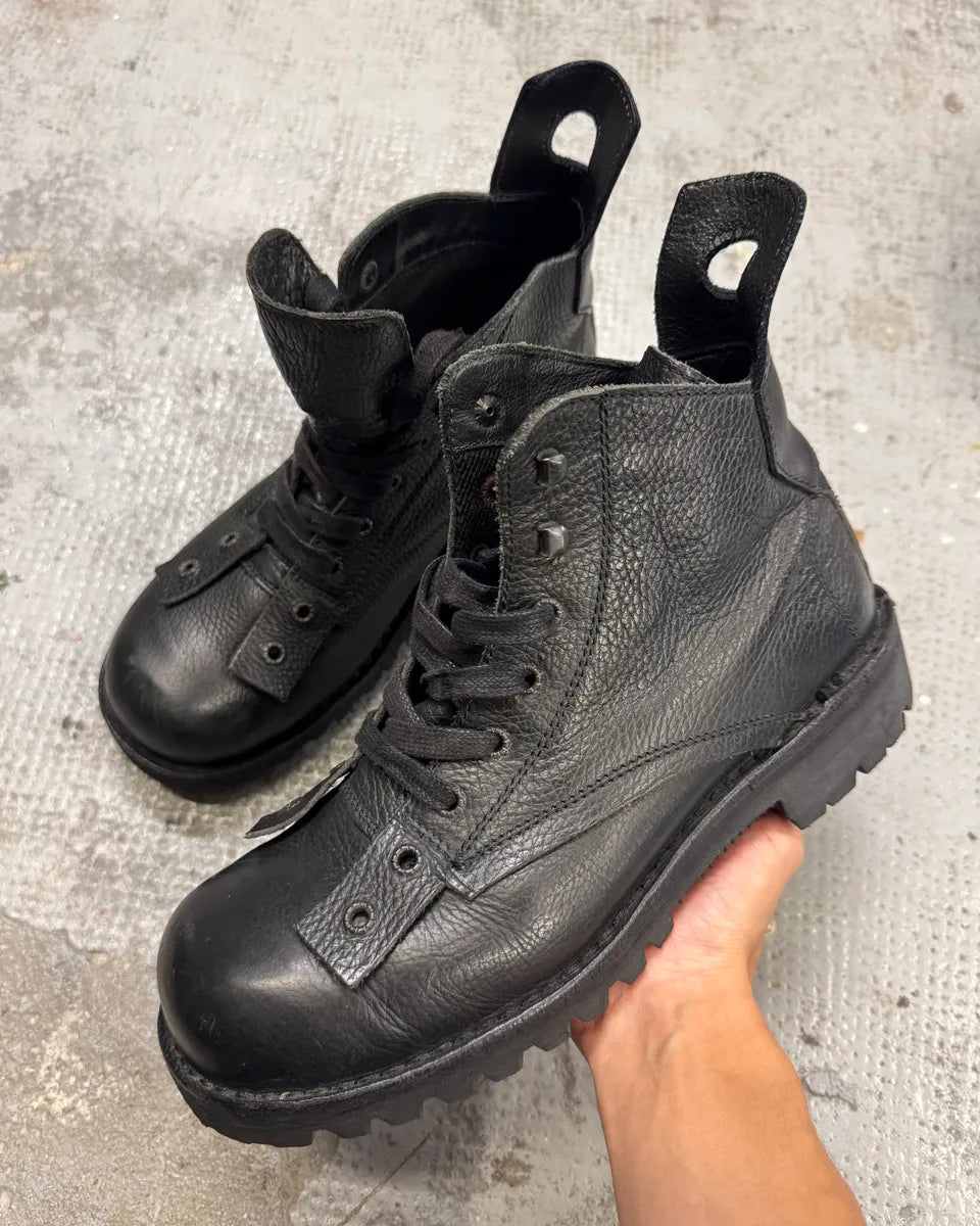 Diesel Style Lab Black Leather Boots woJdNmK 0