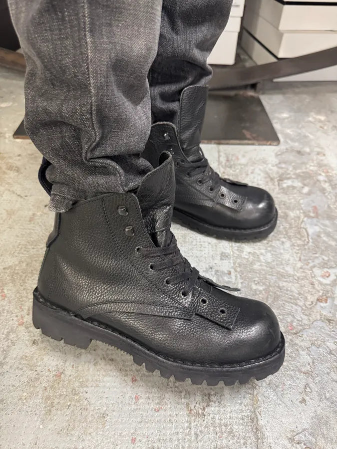 Diesel Style Lab Black Leather Boots woJdNmK 1