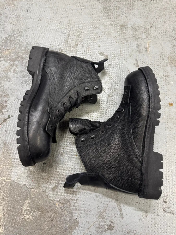 Diesel Style Lab Black Leather Boots woJdNmK 3