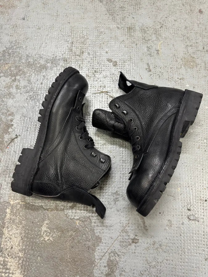 Diesel Style Lab Black Leather Boots woJdNmK 4