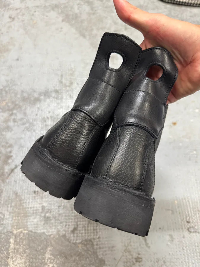Diesel Style Lab Black Leather Boots woJdNmK 6