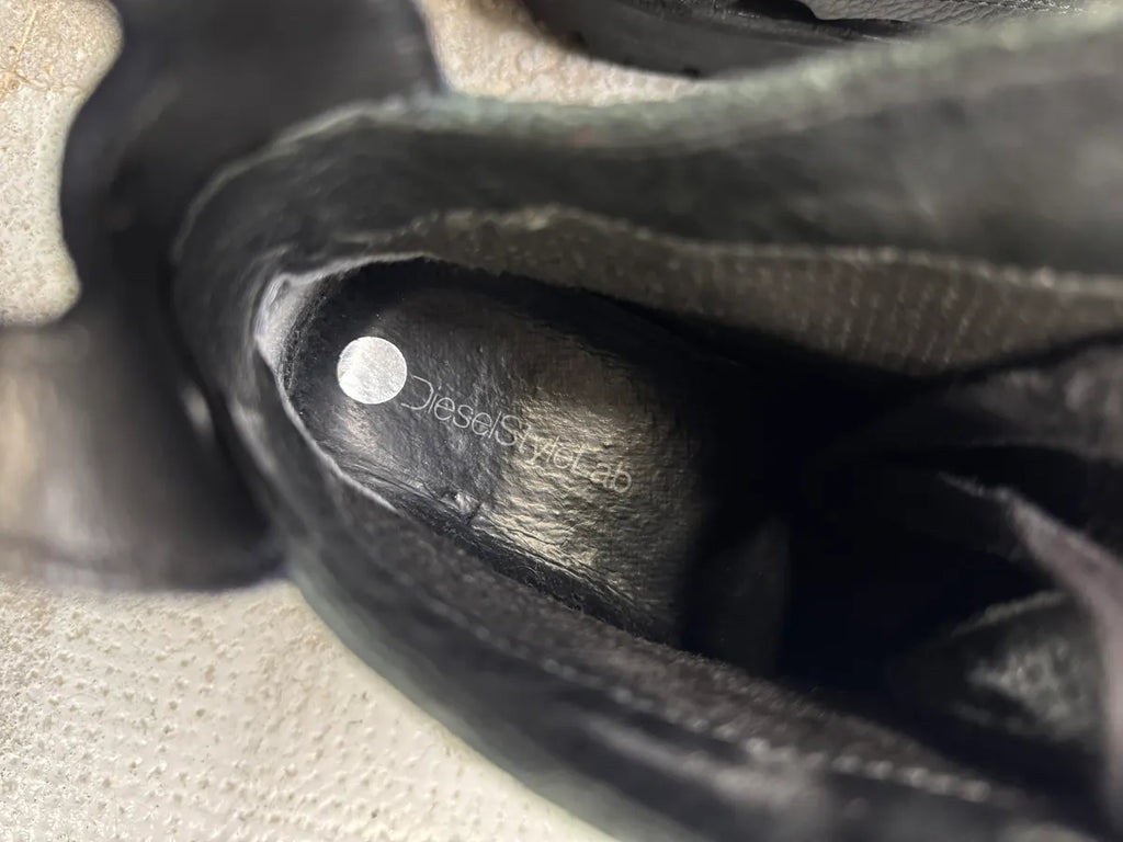 Diesel Style Lab Black Leather Boots woJdNmK 8