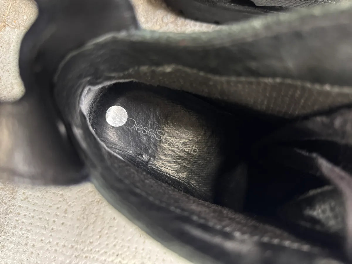 Diesel Style Lab Black Leather Boots woJdNmK 8