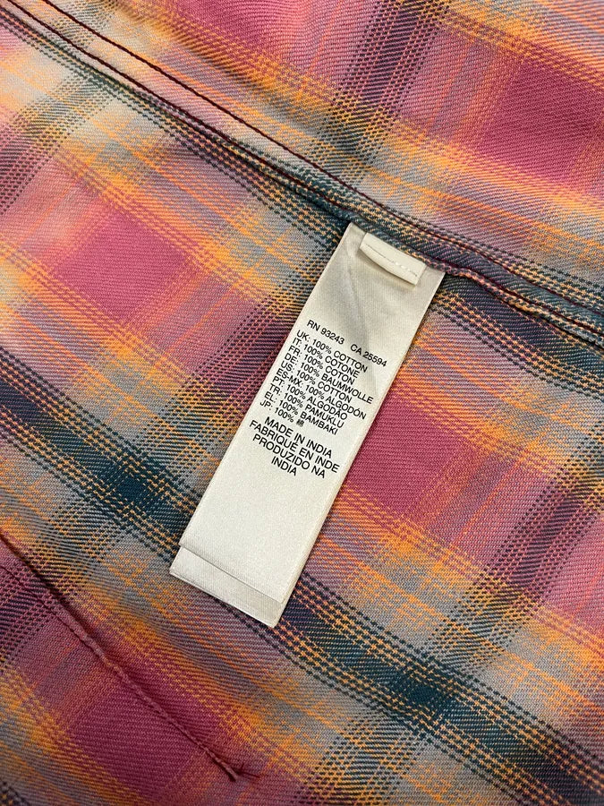 Diesel Summer Bleached Effect Western Checked Pink Shirt KGfgITy 13