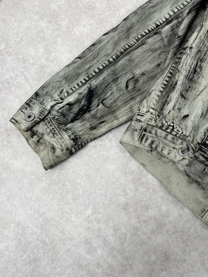 Diesel Trompe L’oeil Distressed Effect Grey Jacket mfrGkpV 7