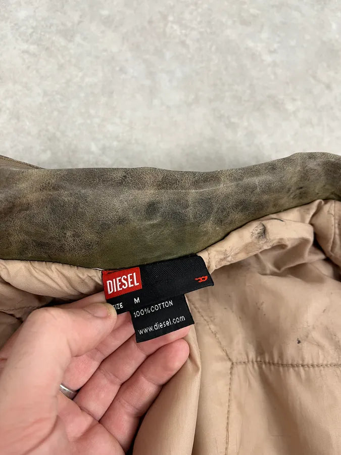 Diesel Trompe L’oeil Distressed Effect Grey Jacket mfrGkpV 9