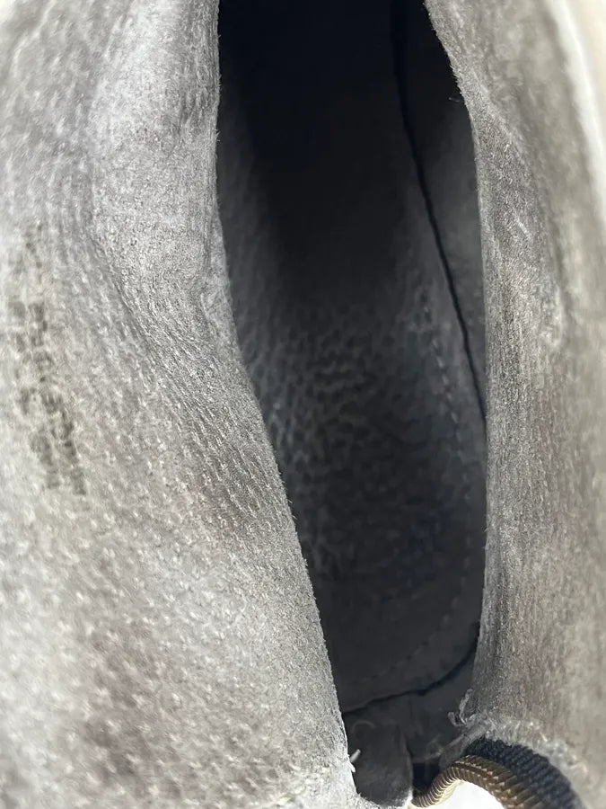 Diesel White & Grey Avant-Garde Aged Leather Boots vlrTSLJ 8