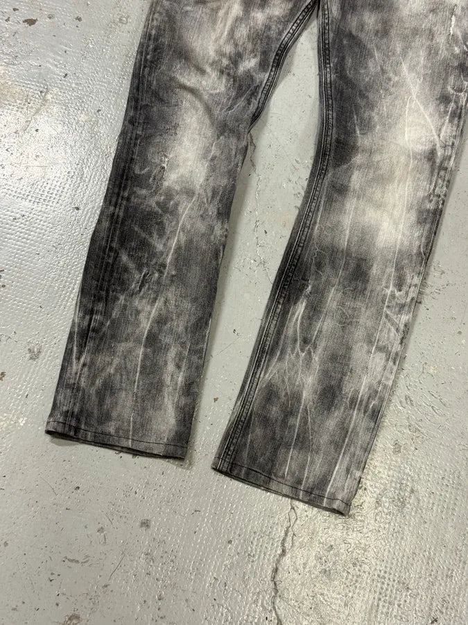 Diesel White & Grey Bleached Effect Slim Denim Jeans JfkBdii 6