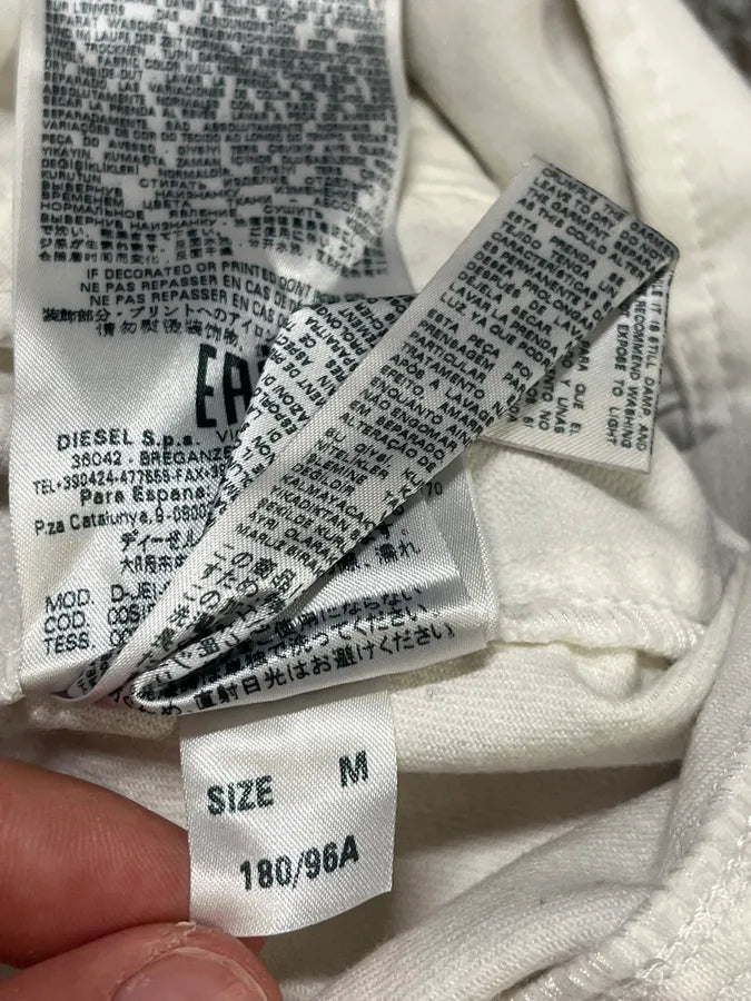 Diesel White & Grey Irregular Racing Jacket zFOhUKD 11