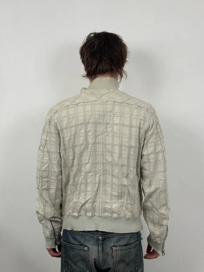 Diesel White Plaid Zip Jacket hRAbIvI 2