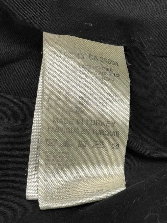 2000s Diesel Black Leather Hood Zip-Up Jacket azKGRki 13