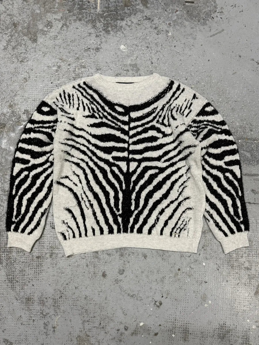 Diesel Zebra Grey & Black Sweater kzrVbss 0