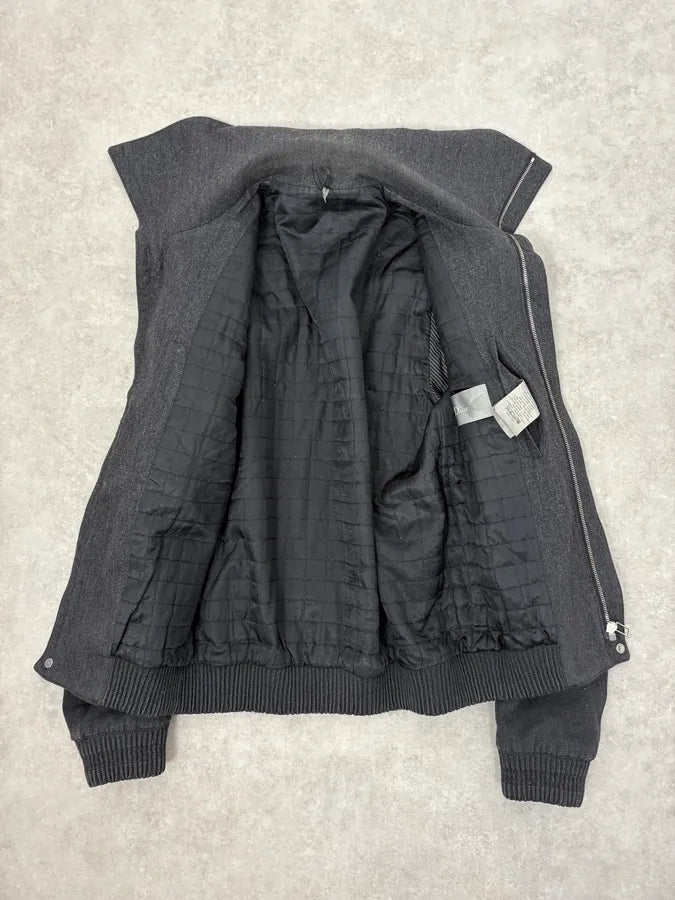 Dior Anthracite High Neck Bombers Jacket HyVwCwK 7