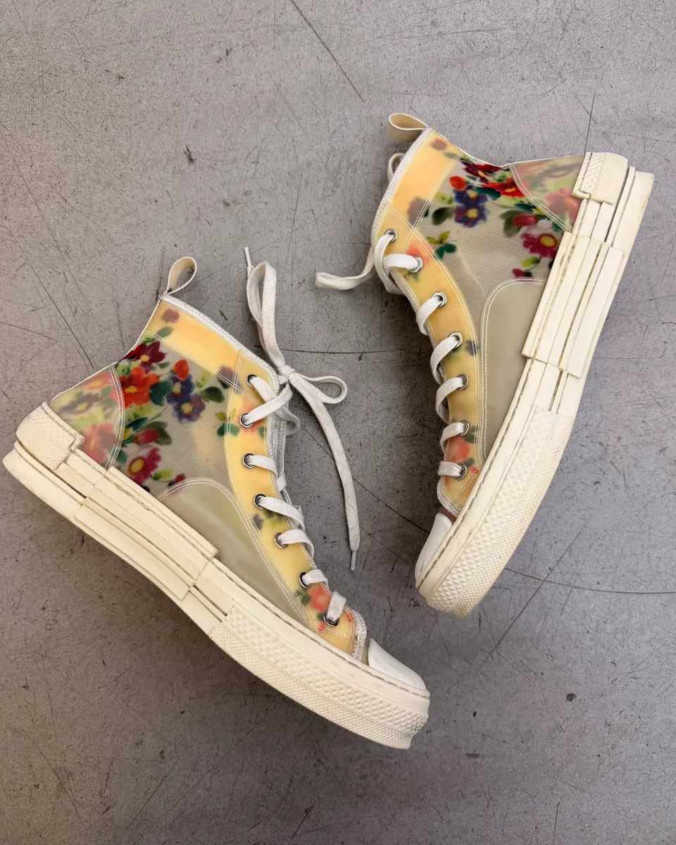 Dior B23 Floral Oblique High Sneakers bKubpDd 4