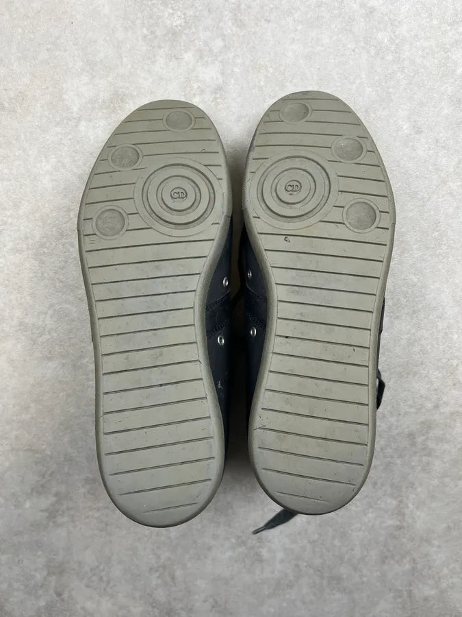 2010s Dior Black & Grey Leather High Sneakers zunDmsz 6