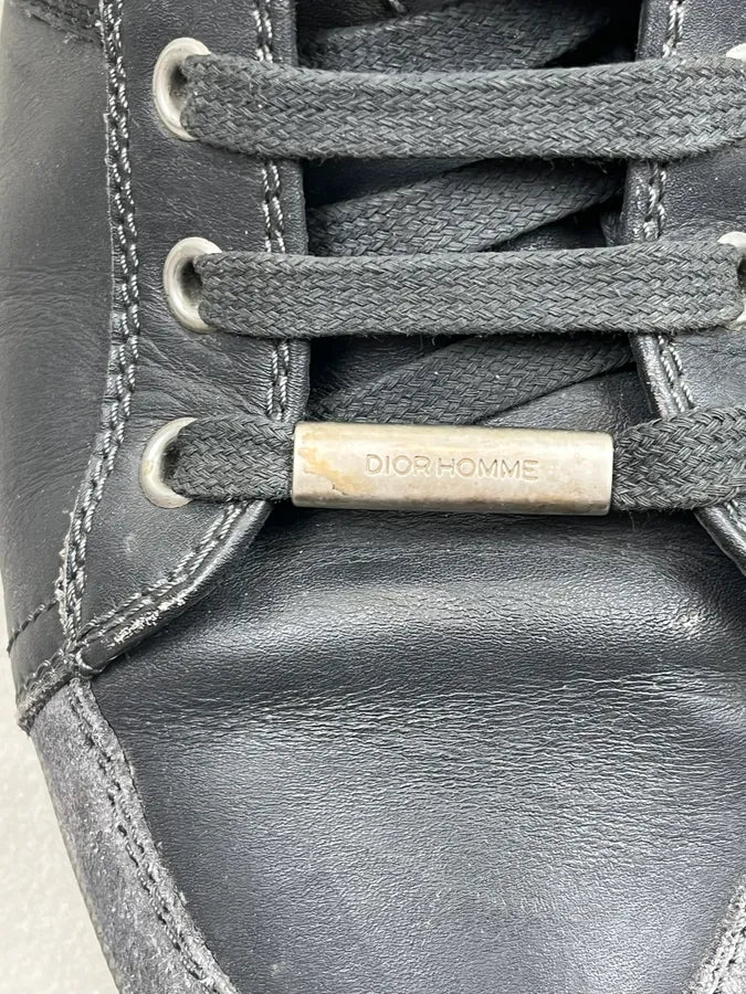2010s Dior Black & Grey Leather High Sneakers zunDmsz 7