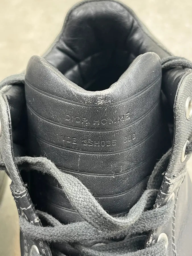 2010s Dior Black & Grey Leather High Sneakers zunDmsz 8