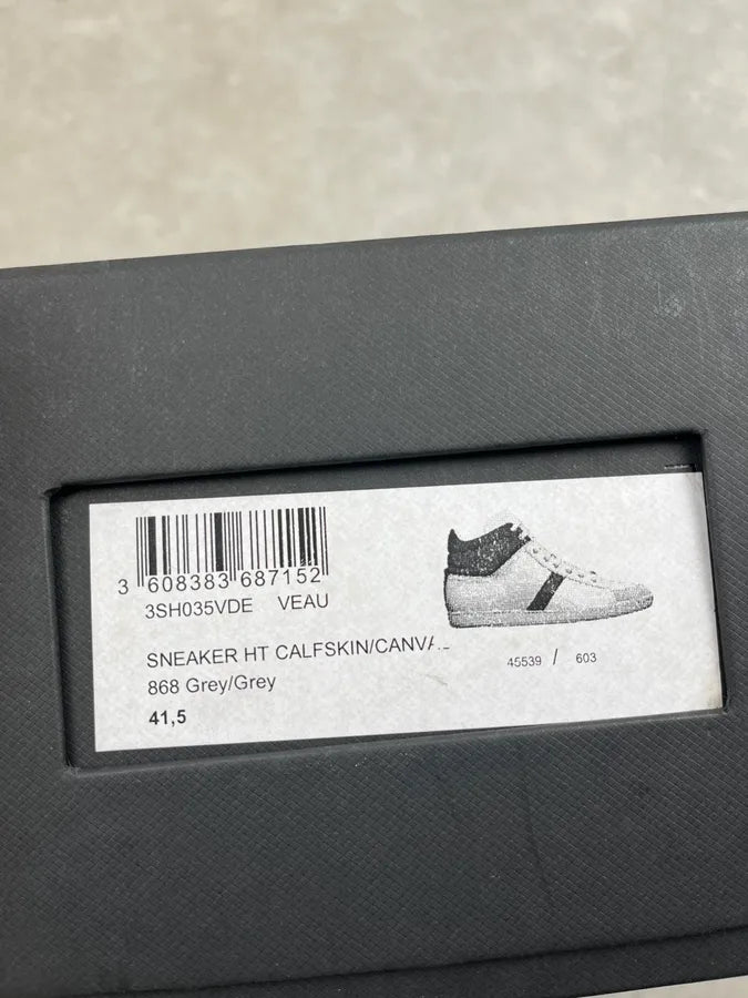 2010s Dior Black & Grey Leather High Sneakers zunDmsz 12