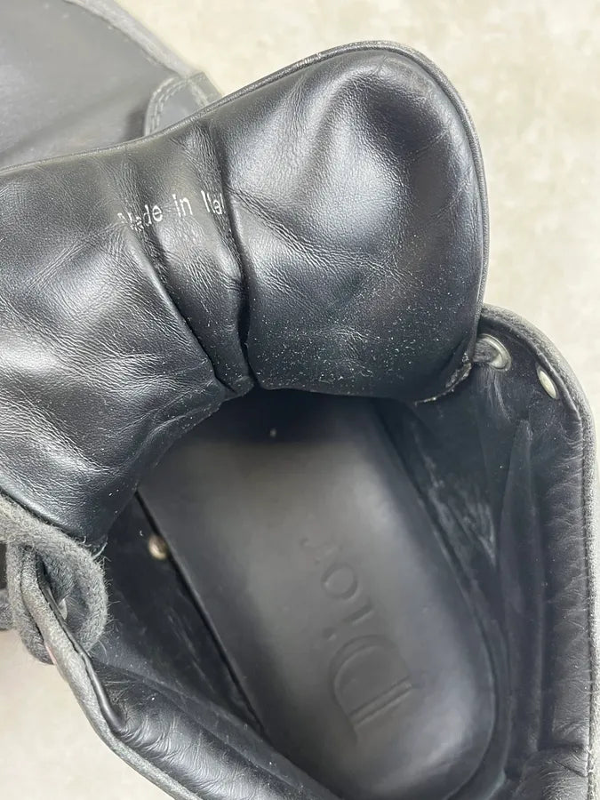 2010s Dior Black & Grey Leather High Sneakers zunDmsz 9